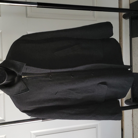 💘RESERVED JF💘POLO RALPH LAUREN VINTAGE 2-ZIP-5-BUTTON CLOSURE HEAVY WOOL COAT - Picture 8 of 12